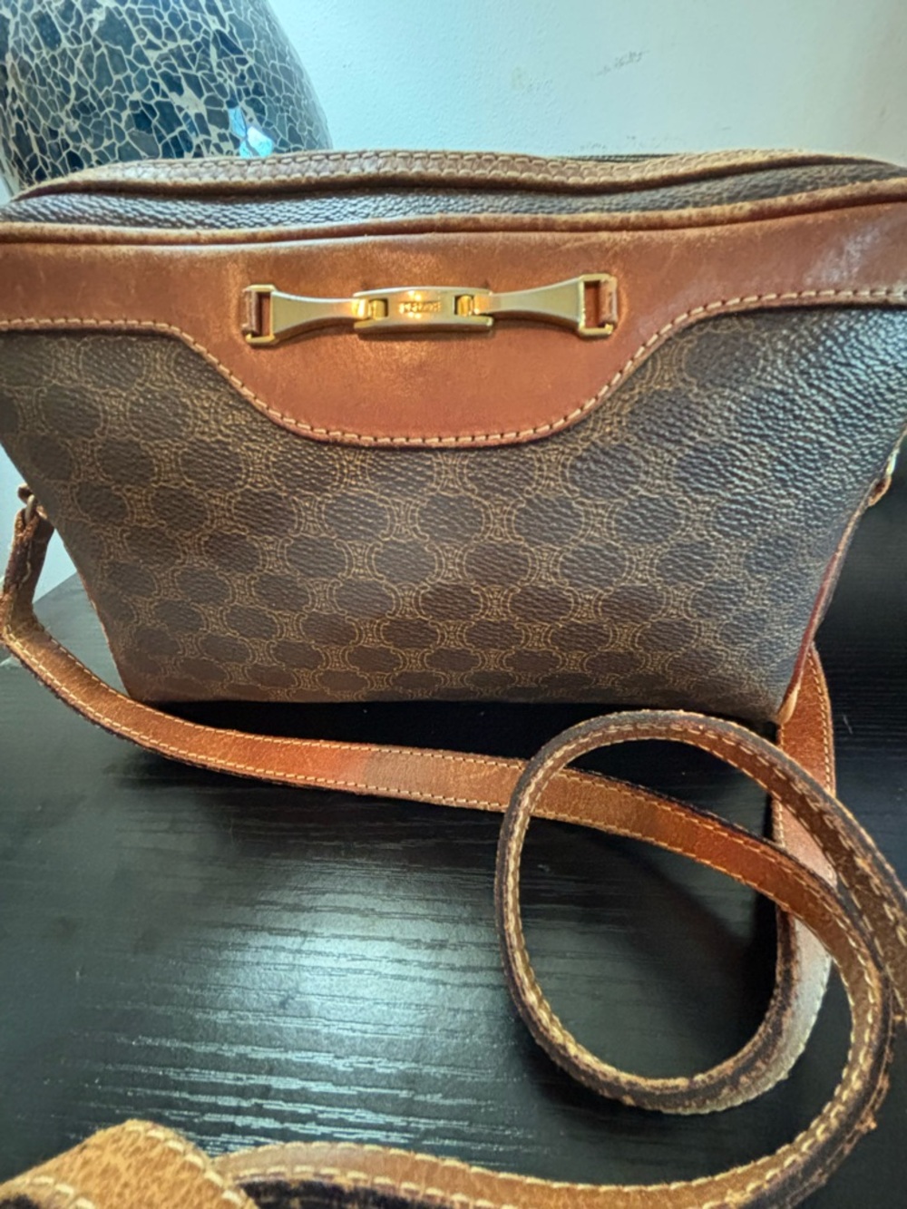 Authentic Vintage Celine Macadam Horsebit Shoulder Bag